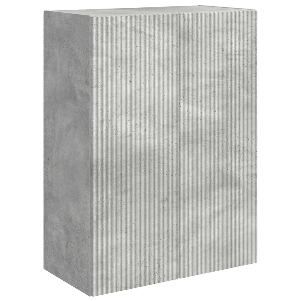 TV-Wandregal-Set Wandmontiert 6 pcs Beton Grau