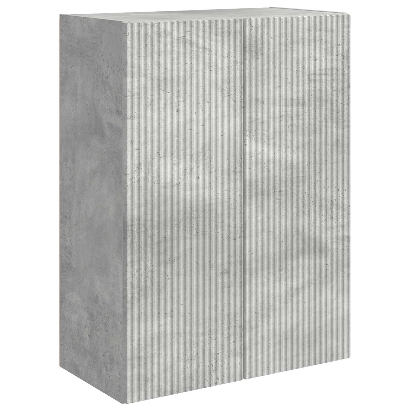 TV-Wandregal-Set Wandmontiert 6 pcs Beton Grau