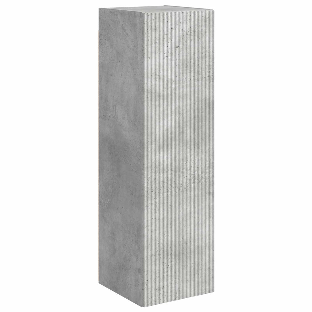 TV-Wandregal-Set Wandmontiert 6 pcs Beton Grau