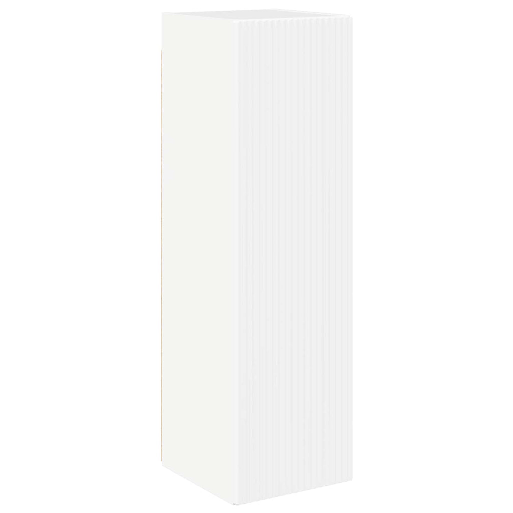 TV-Wandregal-Set Wandmontiert 6 pcs Hochglanz Weiß