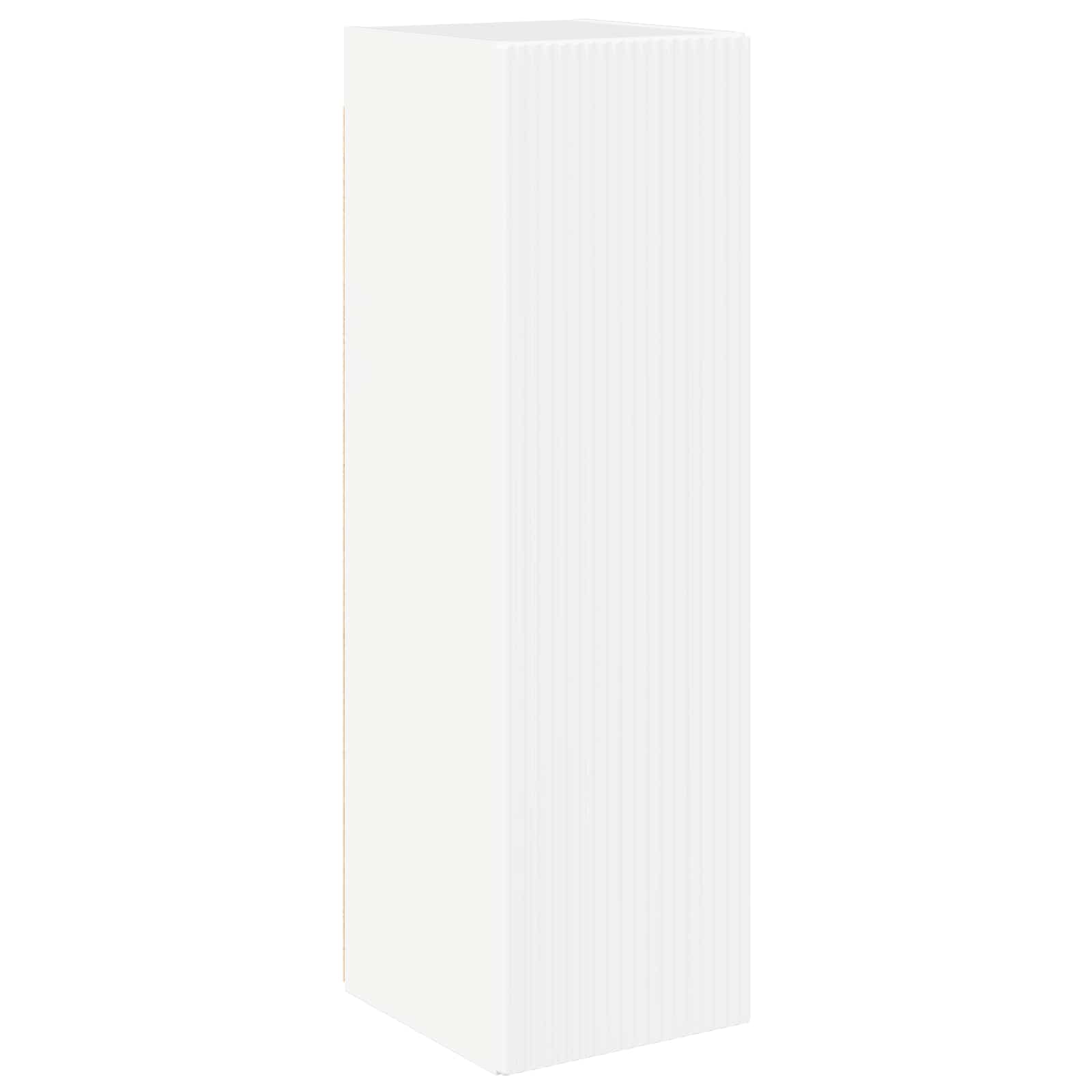TV-Wandregal-Set Wandmontiert 6 pcs Hochglanz Weiß