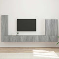 TV-Wandregal-Set Wandmontiert 6 pcs Graues Sonoma