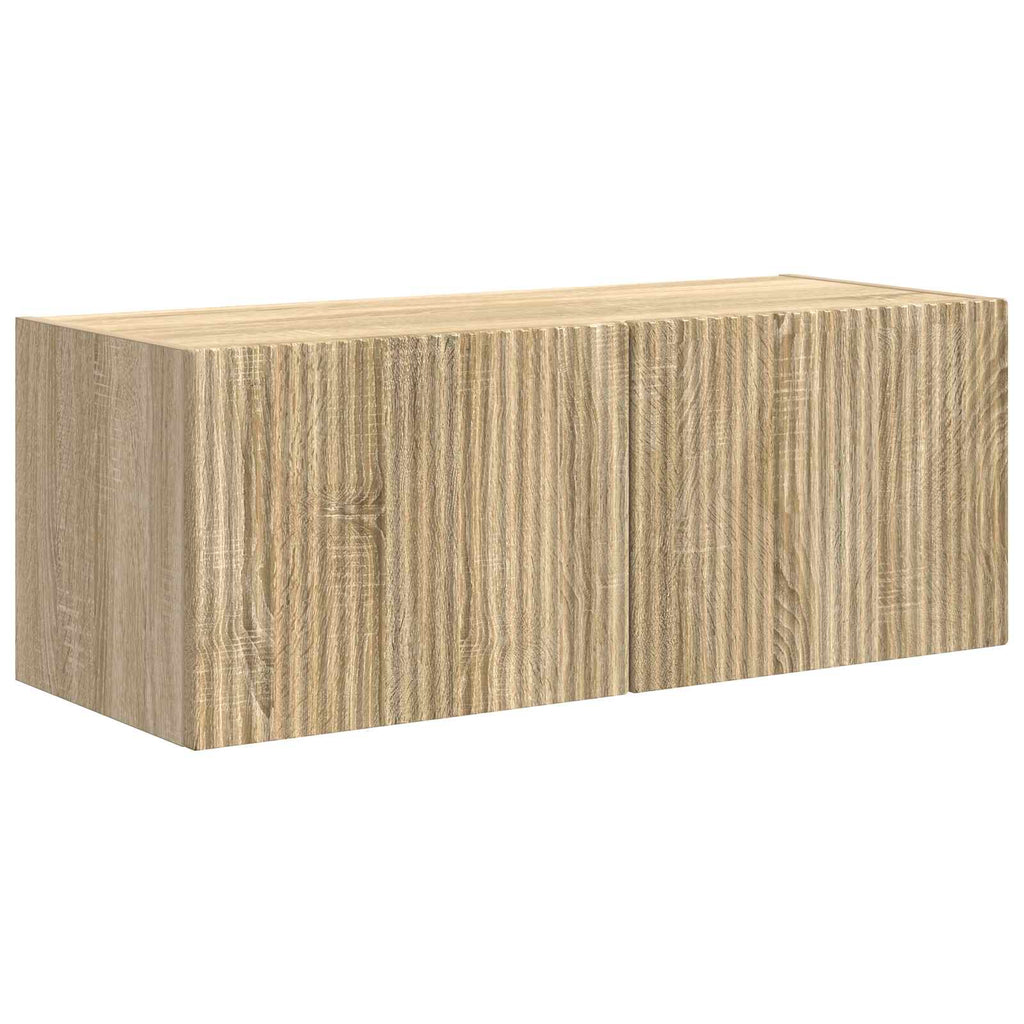 TV-Schrankset Wandmontiert 2 pcs Sonoma-Eiche Holzwerkstoff