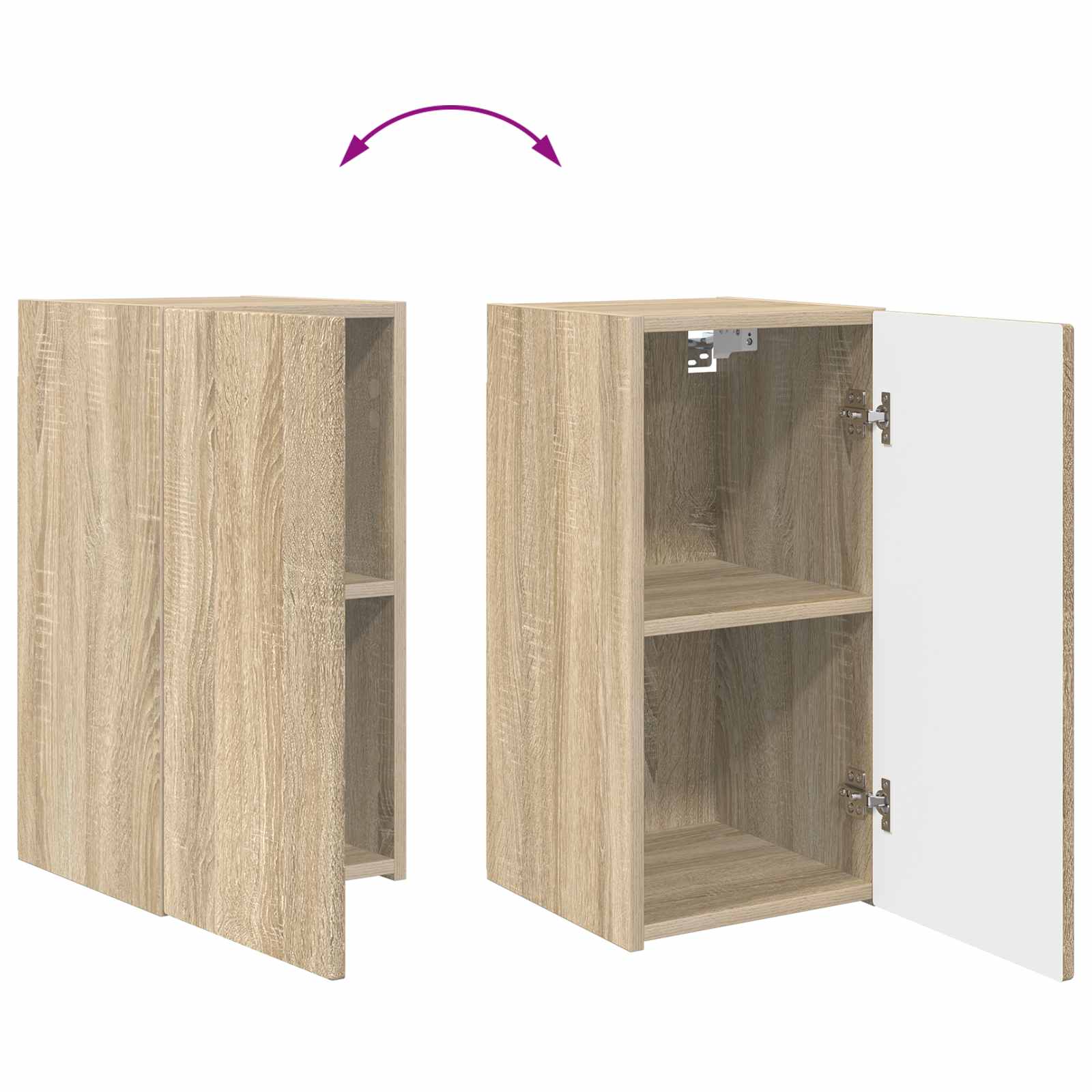 TV-Schrankset Wandmontiert 2 pcs Sonoma-Eiche Holzwerkstoff