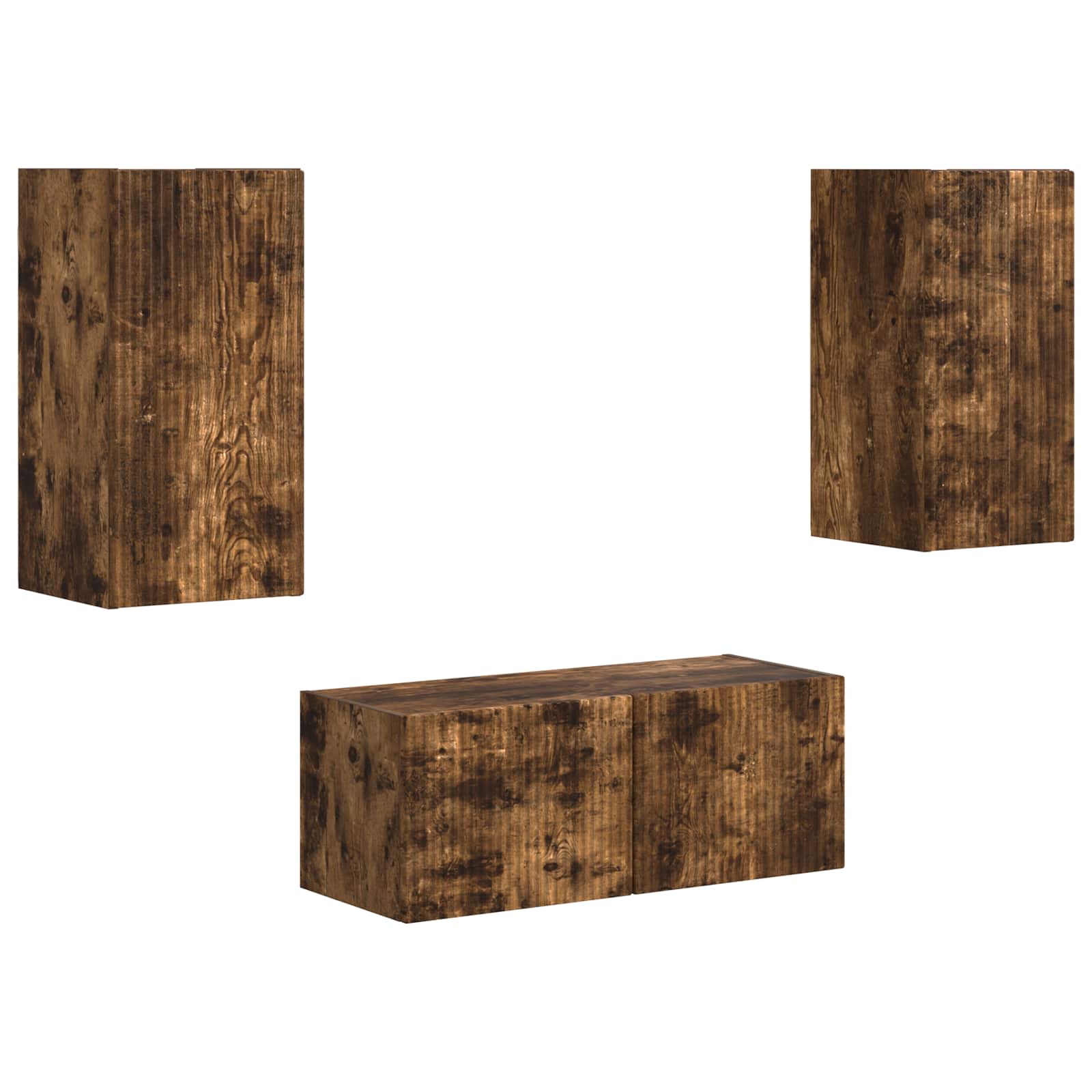 TV-Schrankset 2 pcs Geräucherte Eiche Holzwerkstoff
