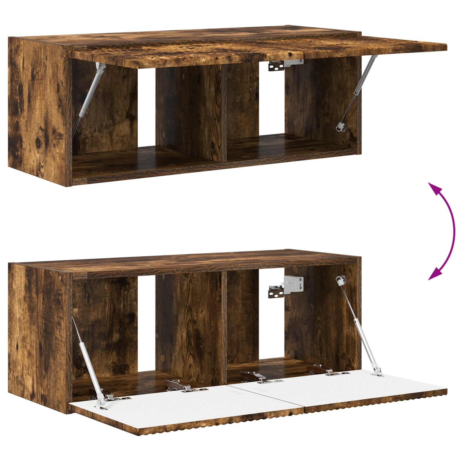TV-Schrankset 2 pcs Geräucherte Eiche Holzwerkstoff