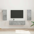 TV-Schrankset Wandmontiert 2 pcs Beton Grau Holzwerkstoff