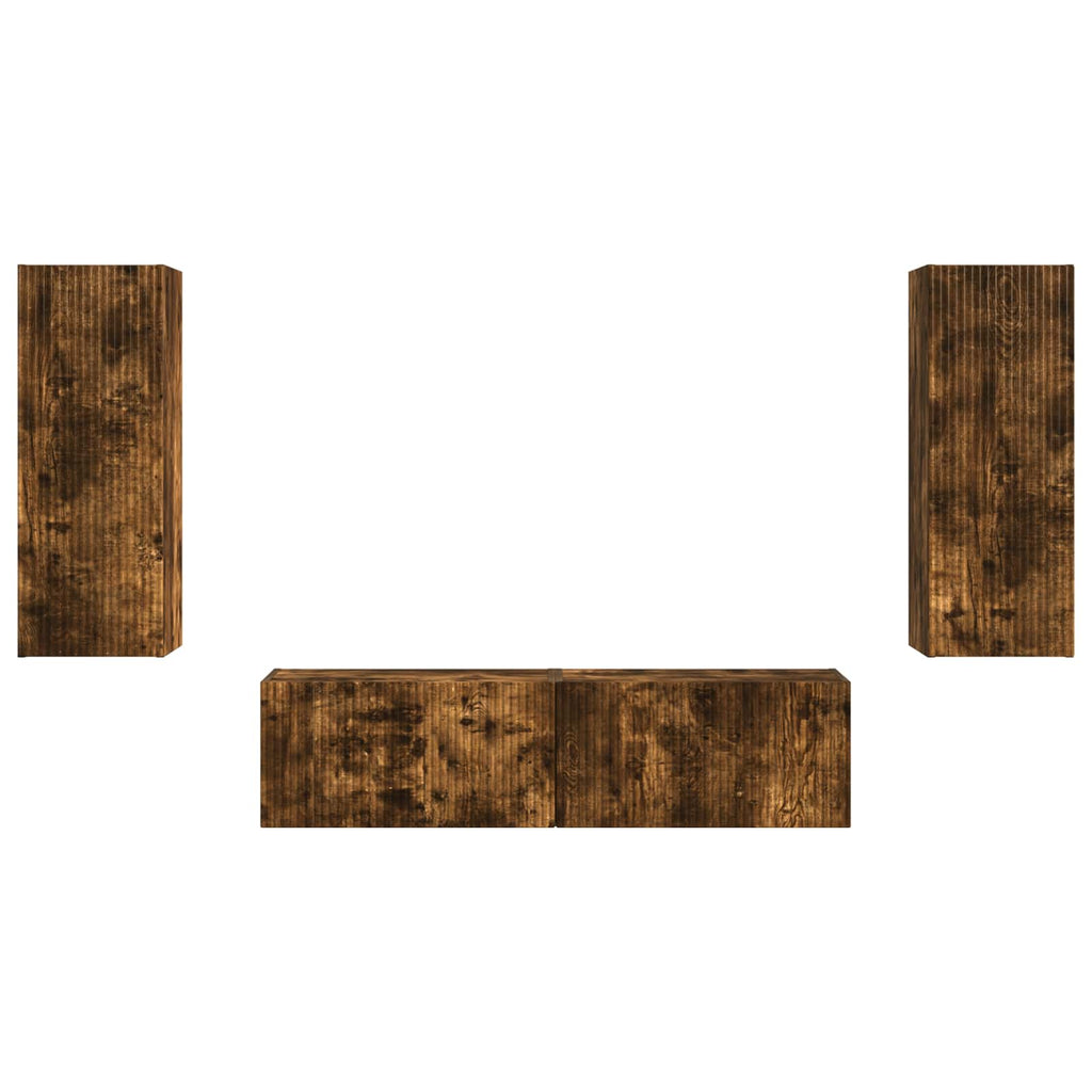 TV-Schrankset 2 pcs Geräucherte Eiche Holzwerkstoff