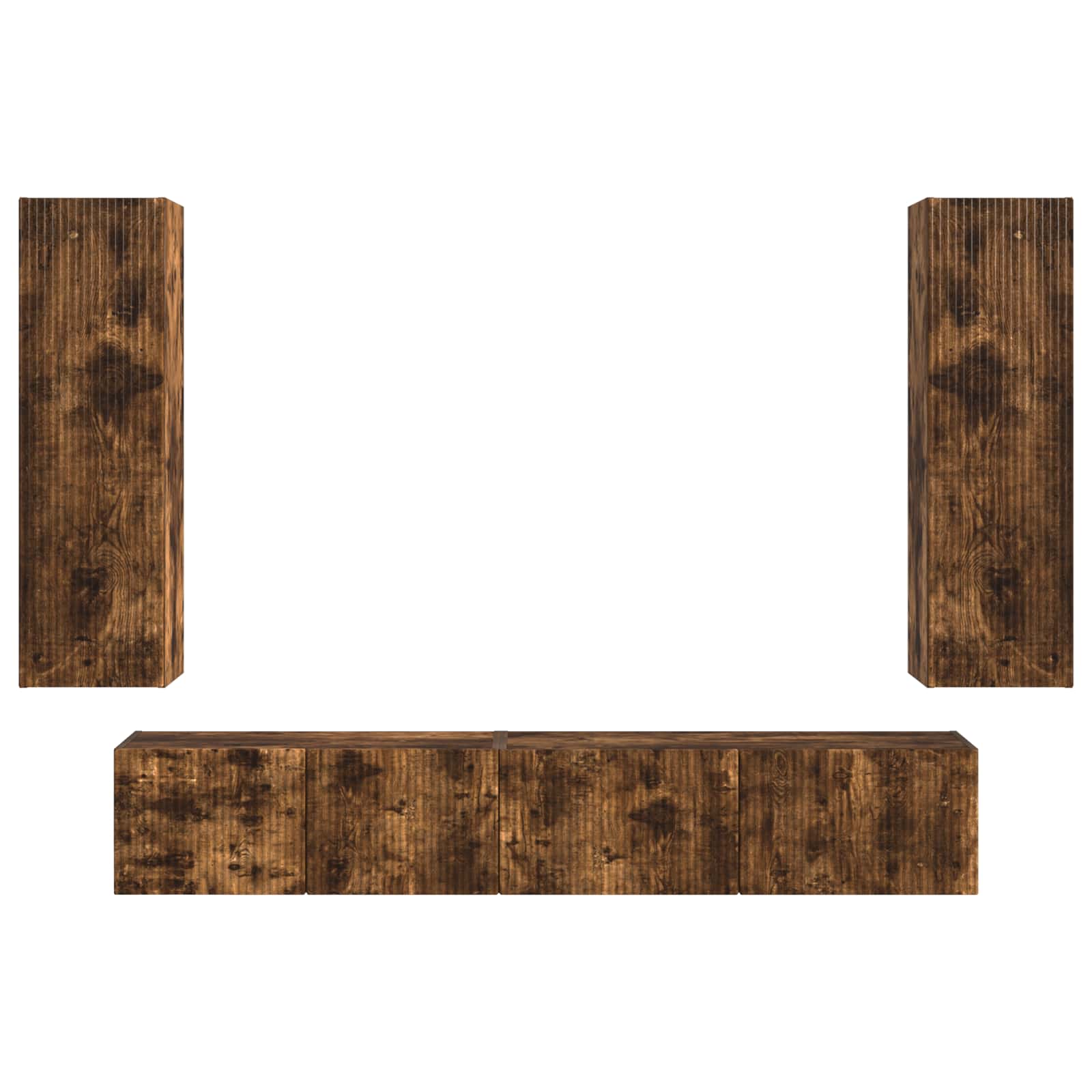 TV-Schrankset 3 pcs Geräucherte Eiche Holzwerkstoff