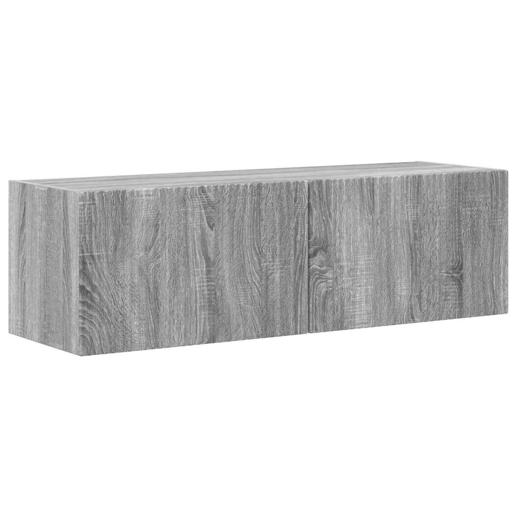 TV-Schrankset Wandmontiert 3 pcs Graues Sonoma Holzwerkstoff