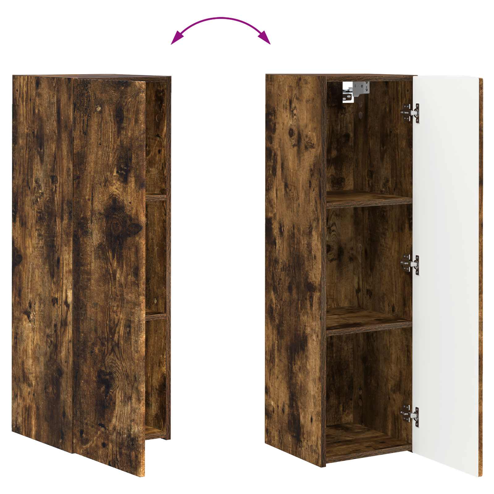 TV-Schrankset 3 pcs Geräucherte Eiche Holzwerkstoff
