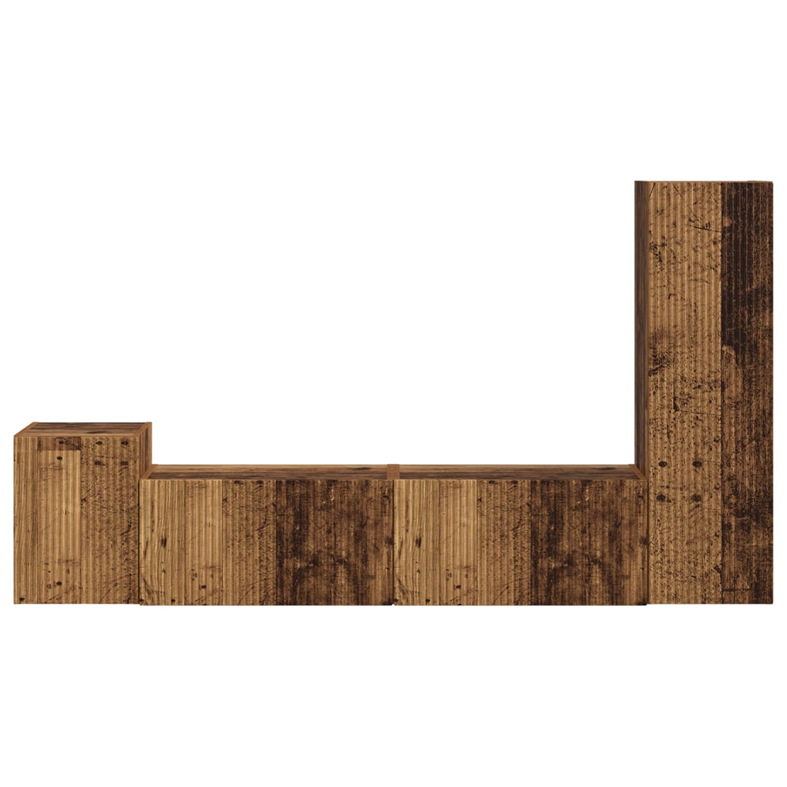 TV-Schrankset Wandmontiert 4 pcs Altholz Holzwerkstoff
