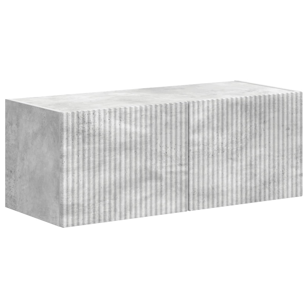 TV-Schrankset Wandmontiert 4 pcs Beton Grau Holzwerkstoff
