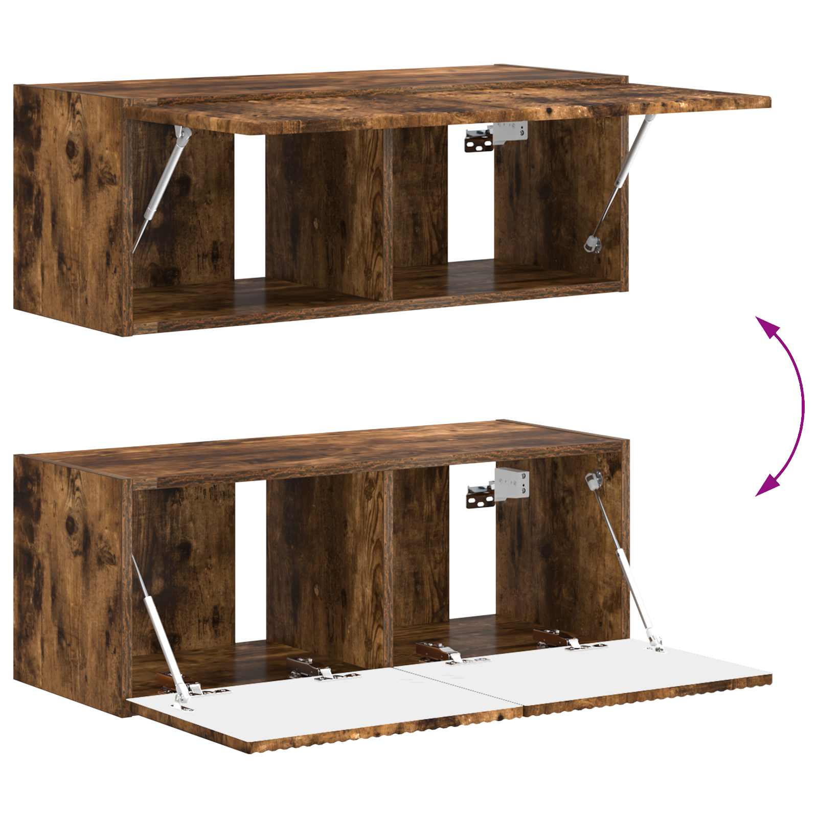 TV-Schrankset 4 pcs Geräucherte Eiche Holzwerkstoff