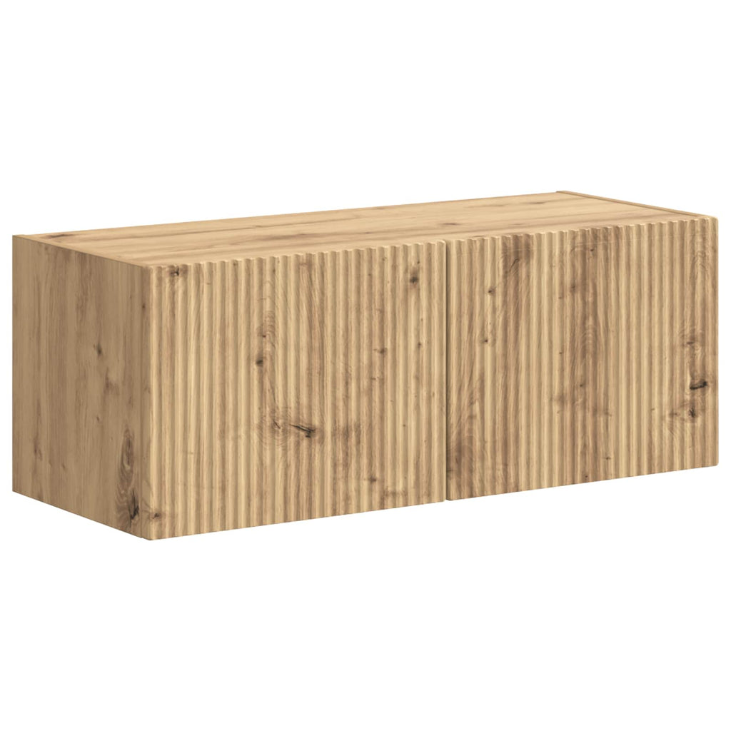 TV-Schrankset Wandmontiert 4 pcs Artisan-Eiche Holzwerkstoff