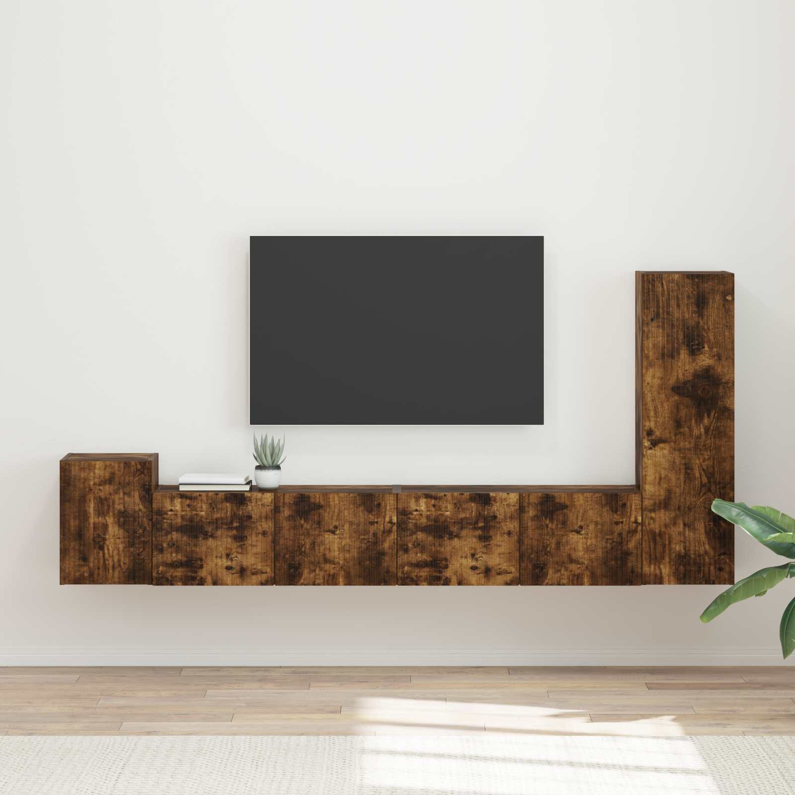 TV-Schrankset 3 pcs Geräucherte Eiche Holzwerkstoff