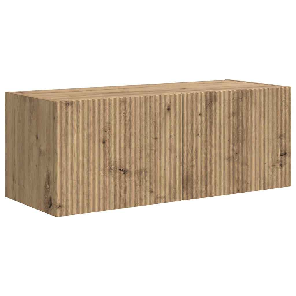 TV-Schrankset Wandmontiert 3 pcs Artisan-Eiche Holzwerkstoff