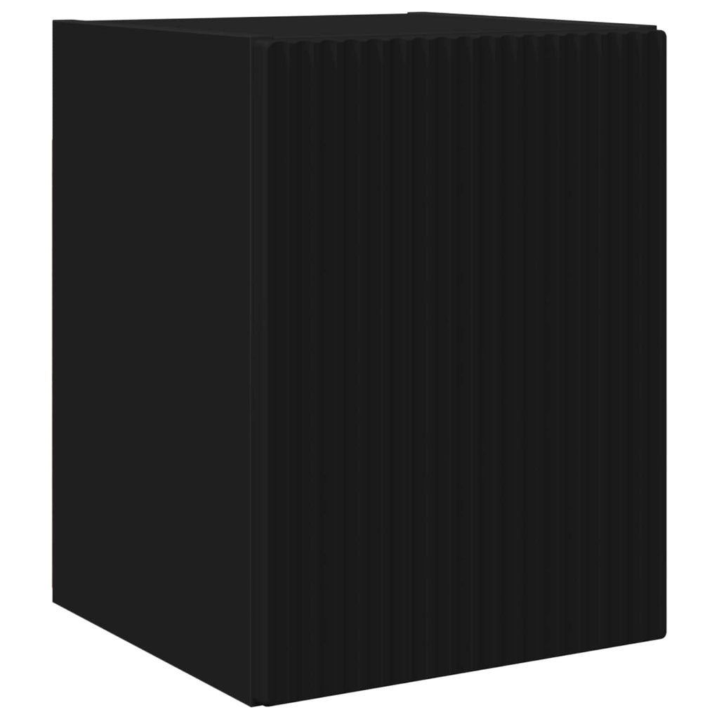 TV-Schrankset Wandmontiert 4 pcs Schwarz Holzwerkstoff
