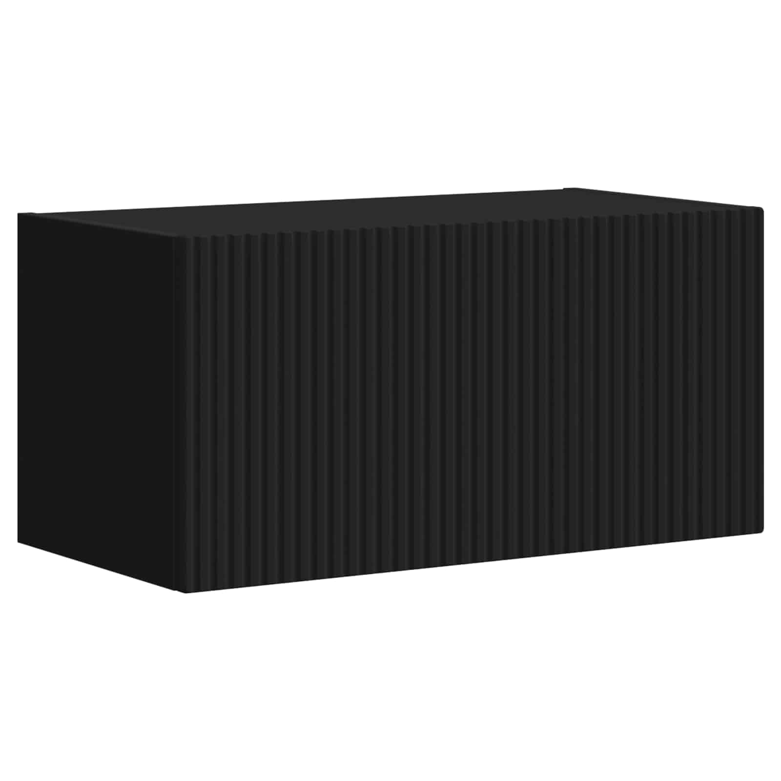 TV-Schrankset Wandmontiert 4 pcs Schwarz Holzwerkstoff