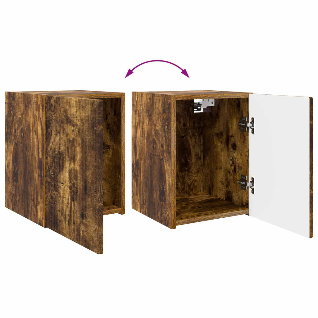 TV-Schrankset 4 pcs Geräucherte Eiche Holzwerkstoff