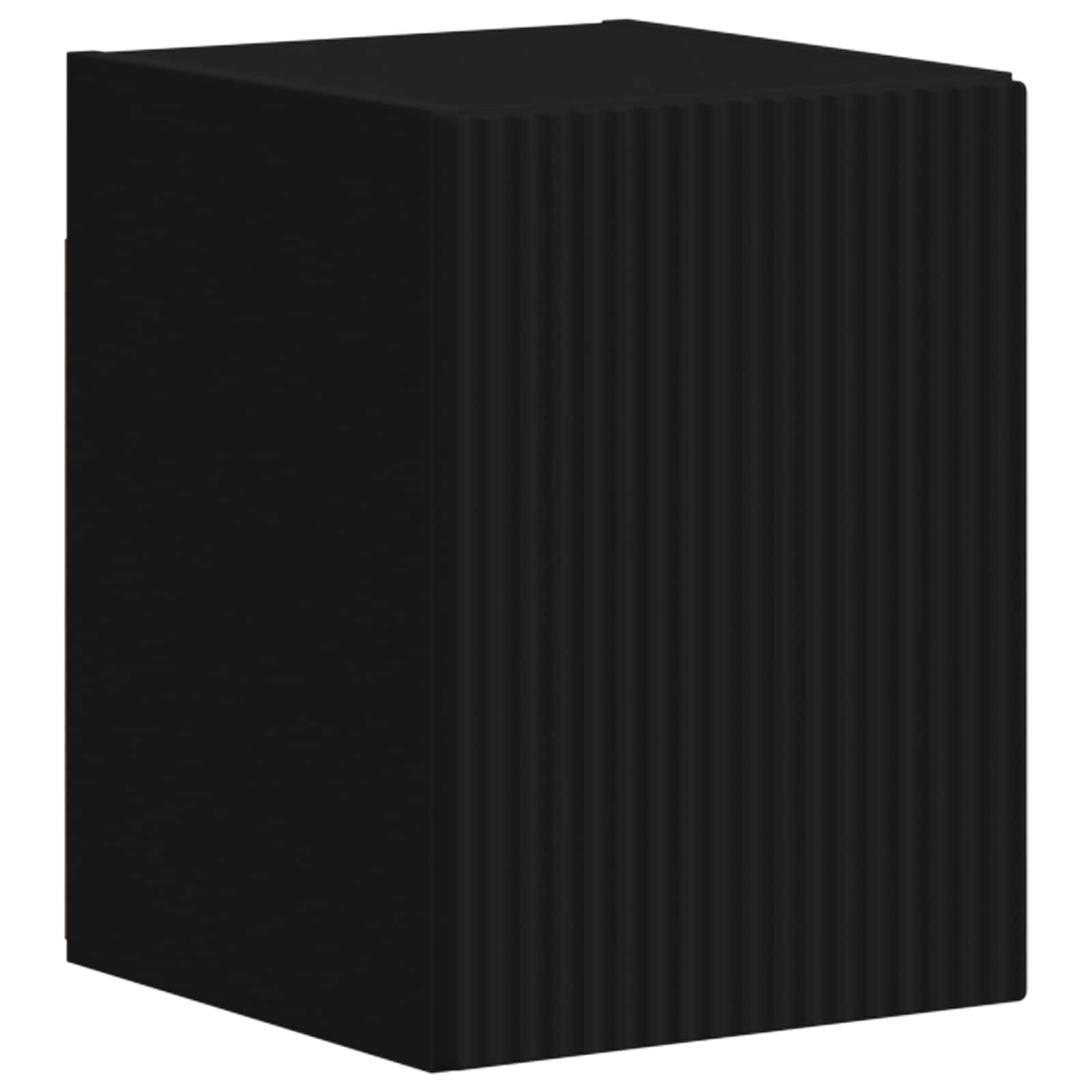 TV-Schrankset Wandmontiert 4 pcs Schwarz Holzwerkstoff