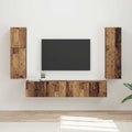 TV-Schrankset Wandmontiert 4 pcs Altholz Holzwerkstoff