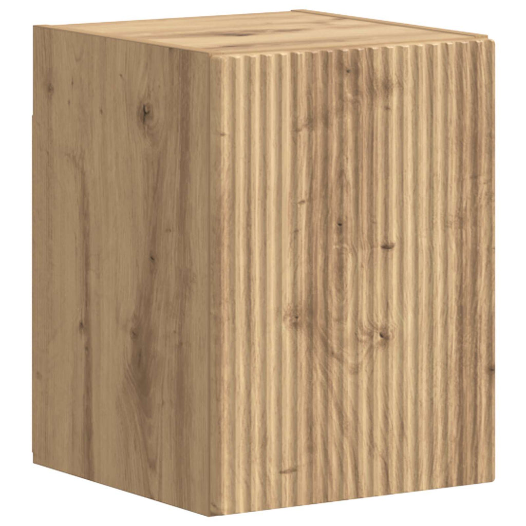 TV-Schrankset Wandmontiert 4 pcs Artisan-Eiche Holzwerkstoff