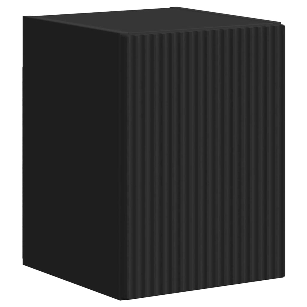 TV-Schrankset Wandmontiert 4 pcs Schwarz Holzwerkstoff