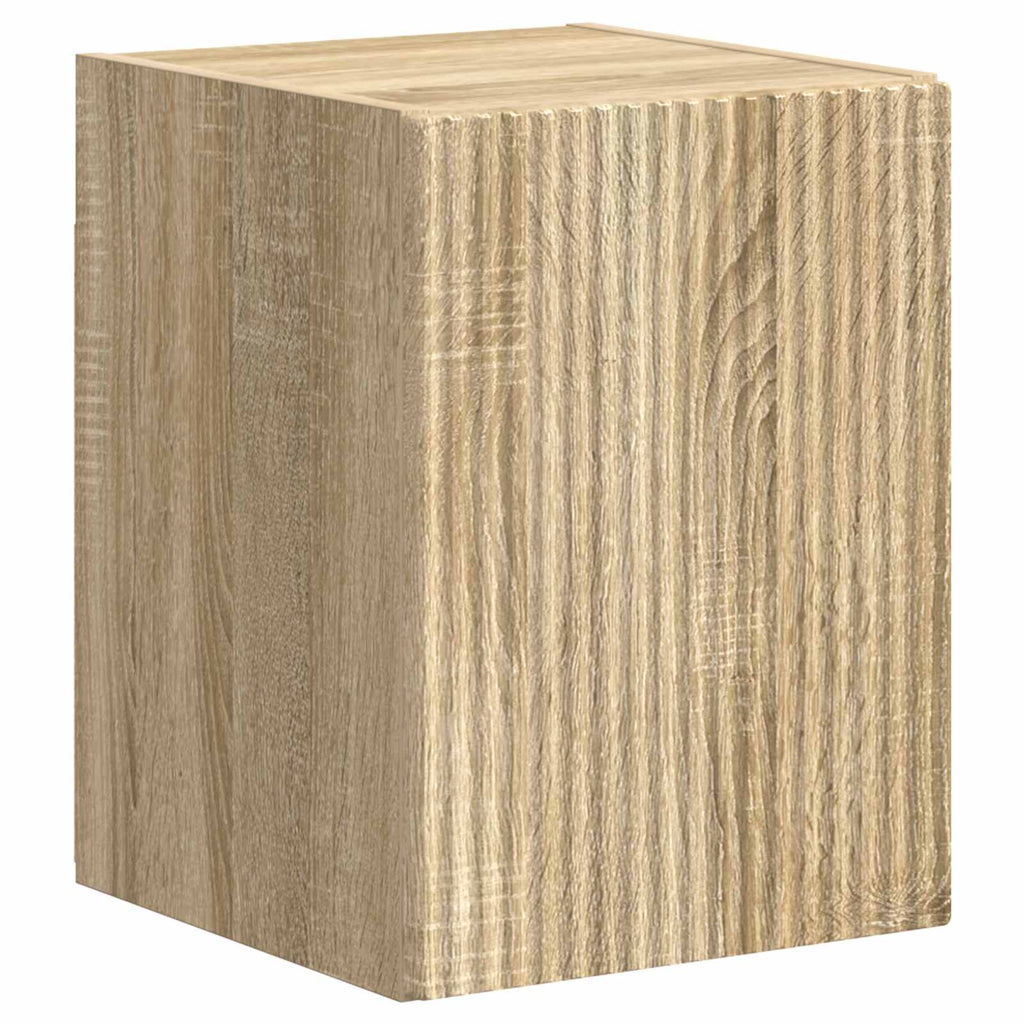 TV-Schrankset Wandmontiert 4 pcs Sonoma-Eiche Holzwerkstoff