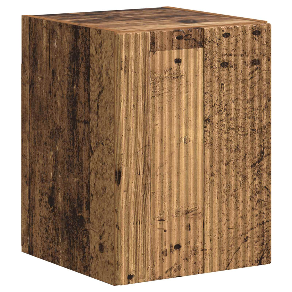 TV-Schrankset Wandmontiert 4 pcs Altholz Holzwerkstoff