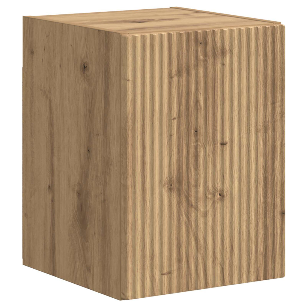 TV-Schrankset Wandmontiert 4 pcs Artisan-Eiche Holzwerkstoff