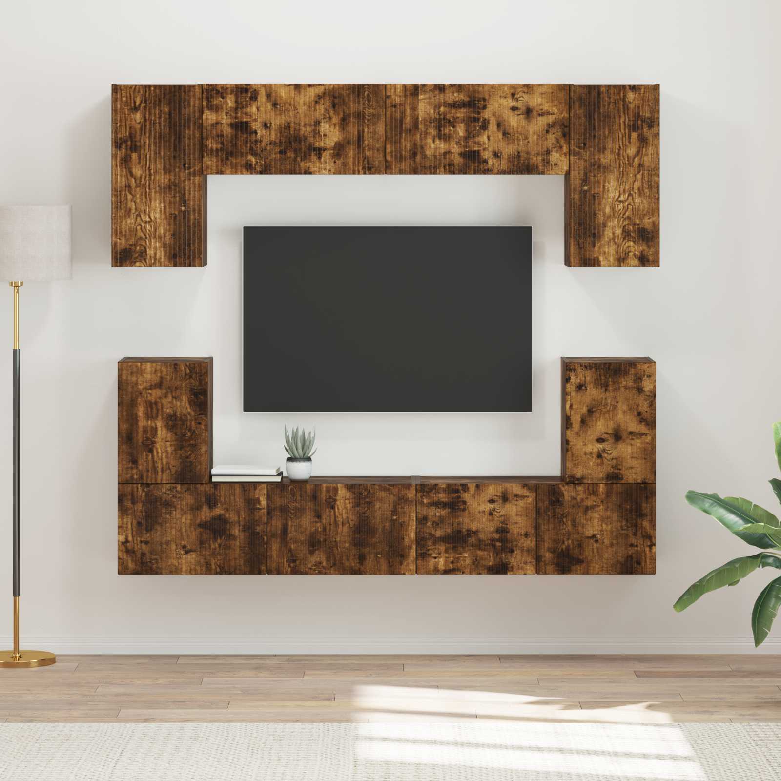 TV-Schrankset 5 pcs Geräucherte Eiche Holzwerkstoff