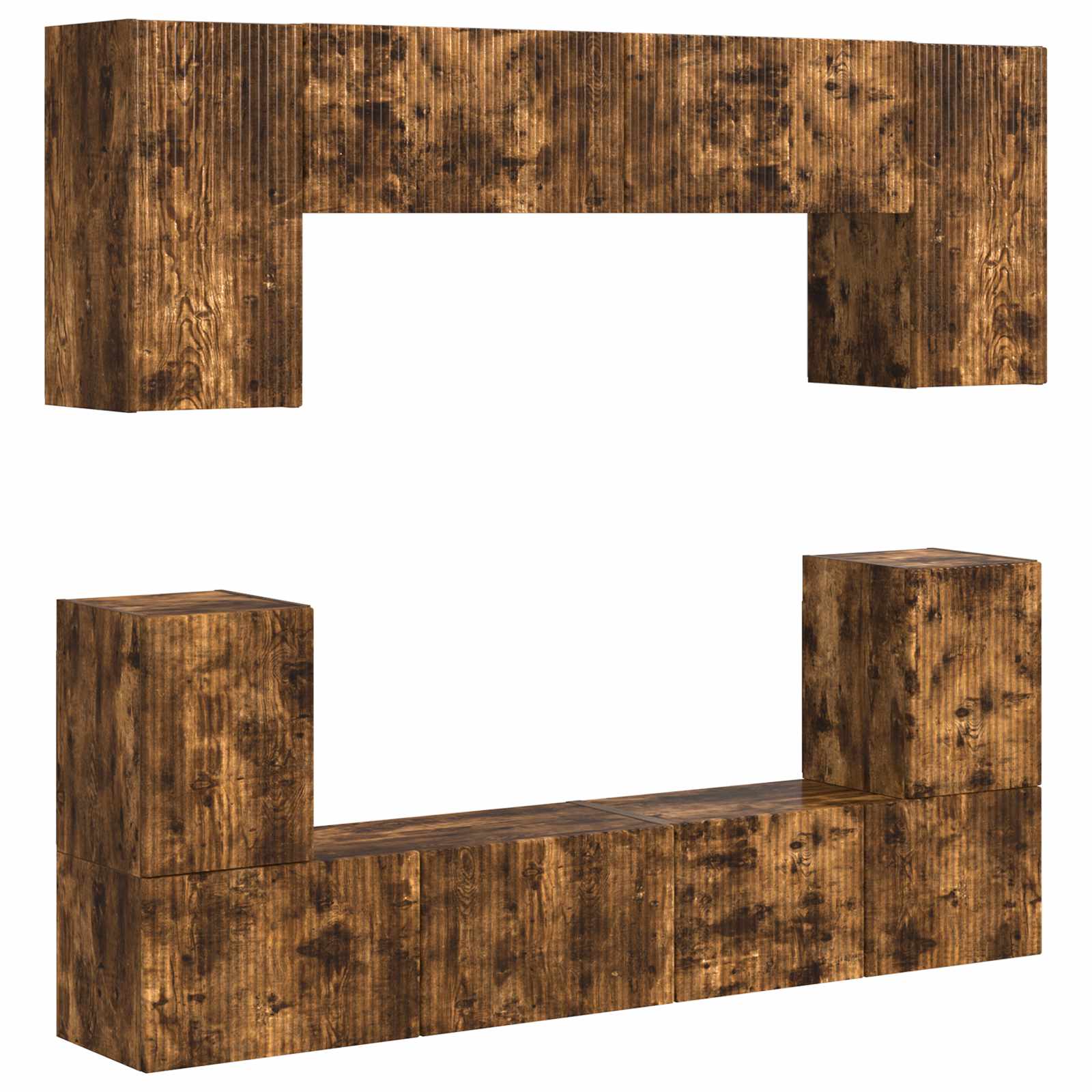 TV-Schrankset 5 pcs Geräucherte Eiche Holzwerkstoff
