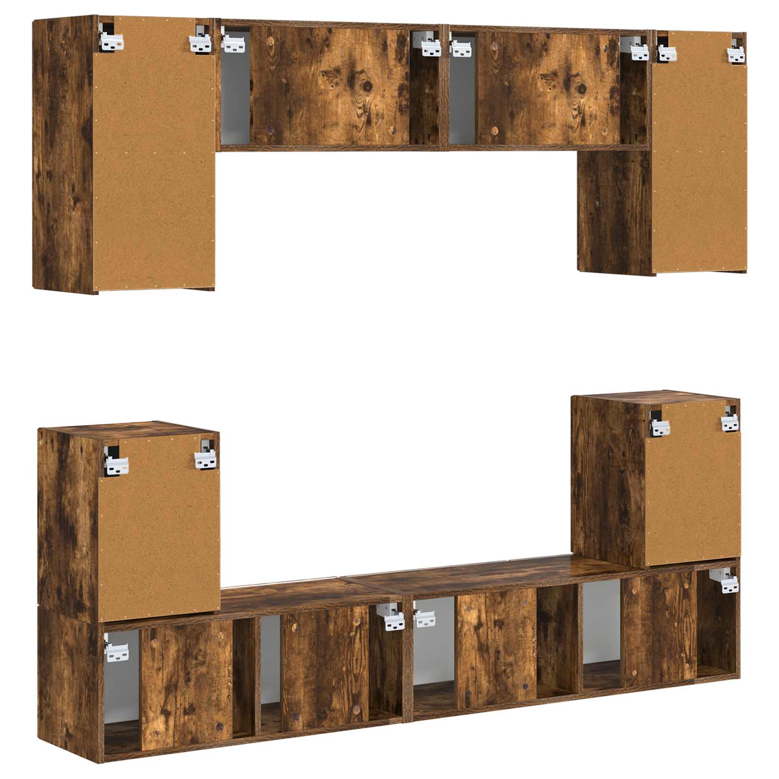 TV-Schrankset 5 pcs Geräucherte Eiche Holzwerkstoff