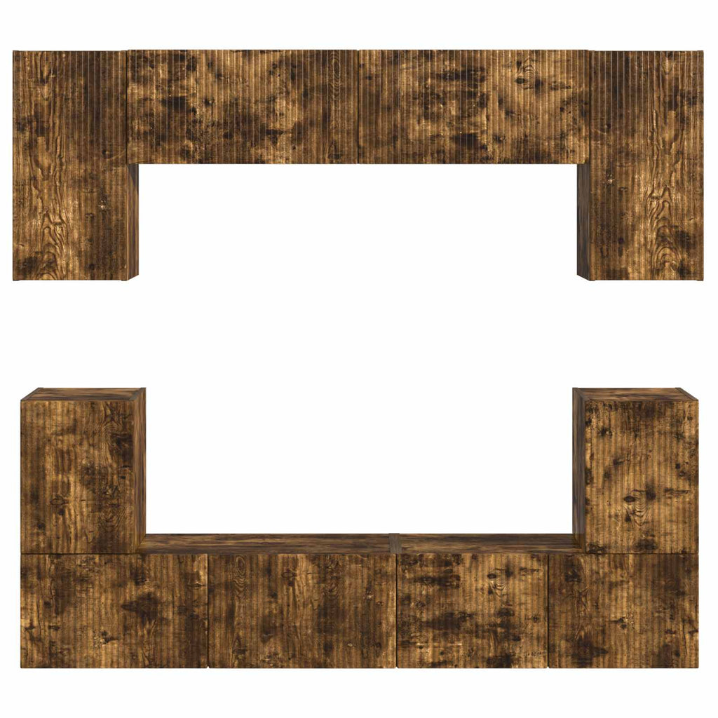 TV-Schrankset 5 pcs Geräucherte Eiche Holzwerkstoff