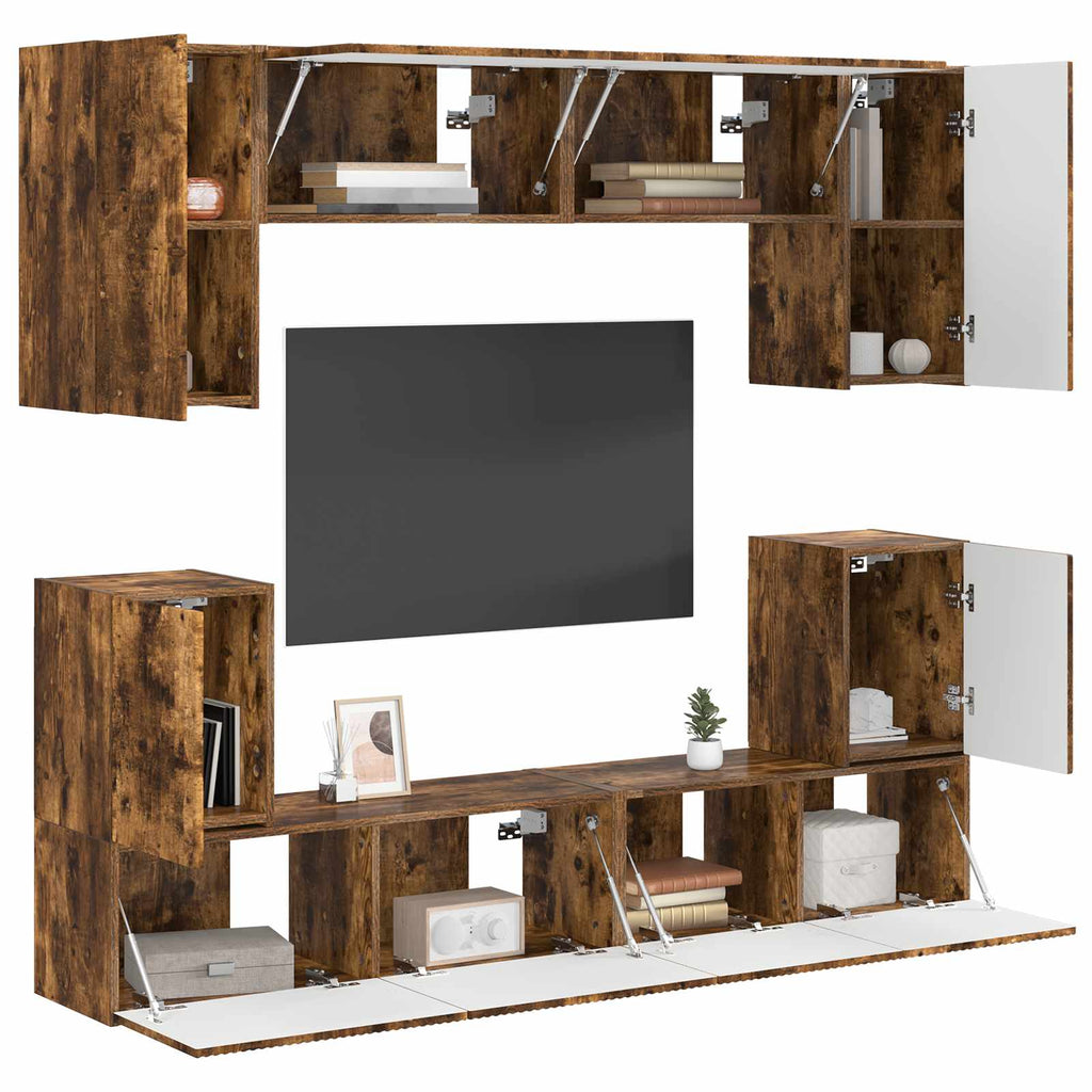 TV-Schrankset 5 pcs Geräucherte Eiche Holzwerkstoff