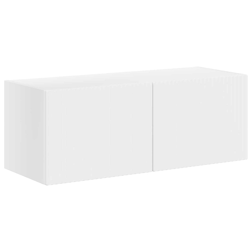 TV-Schrankset Wandmontiert 6 pcs Weiß Holzwerkstoff