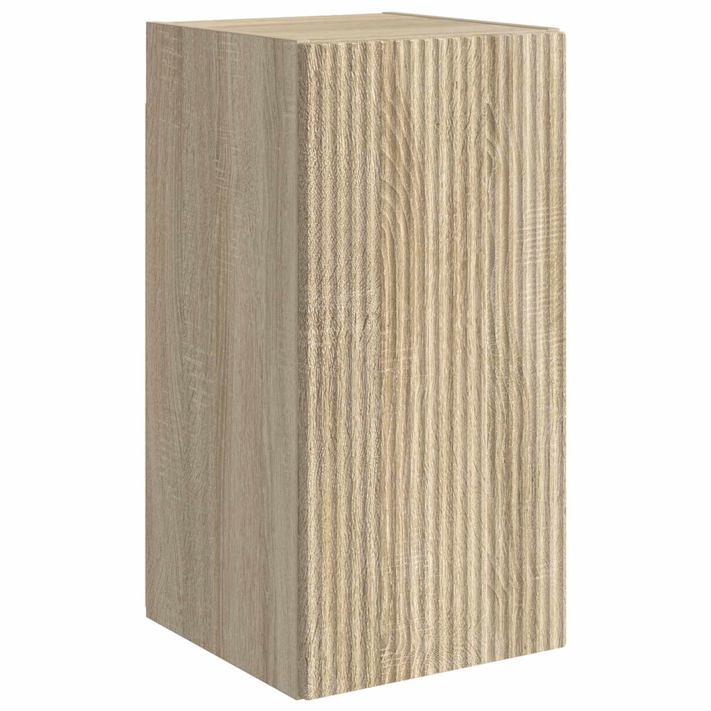TV-Schrankset Wandmontiert 6 pcs Sonoma-Eiche Holzwerkstoff