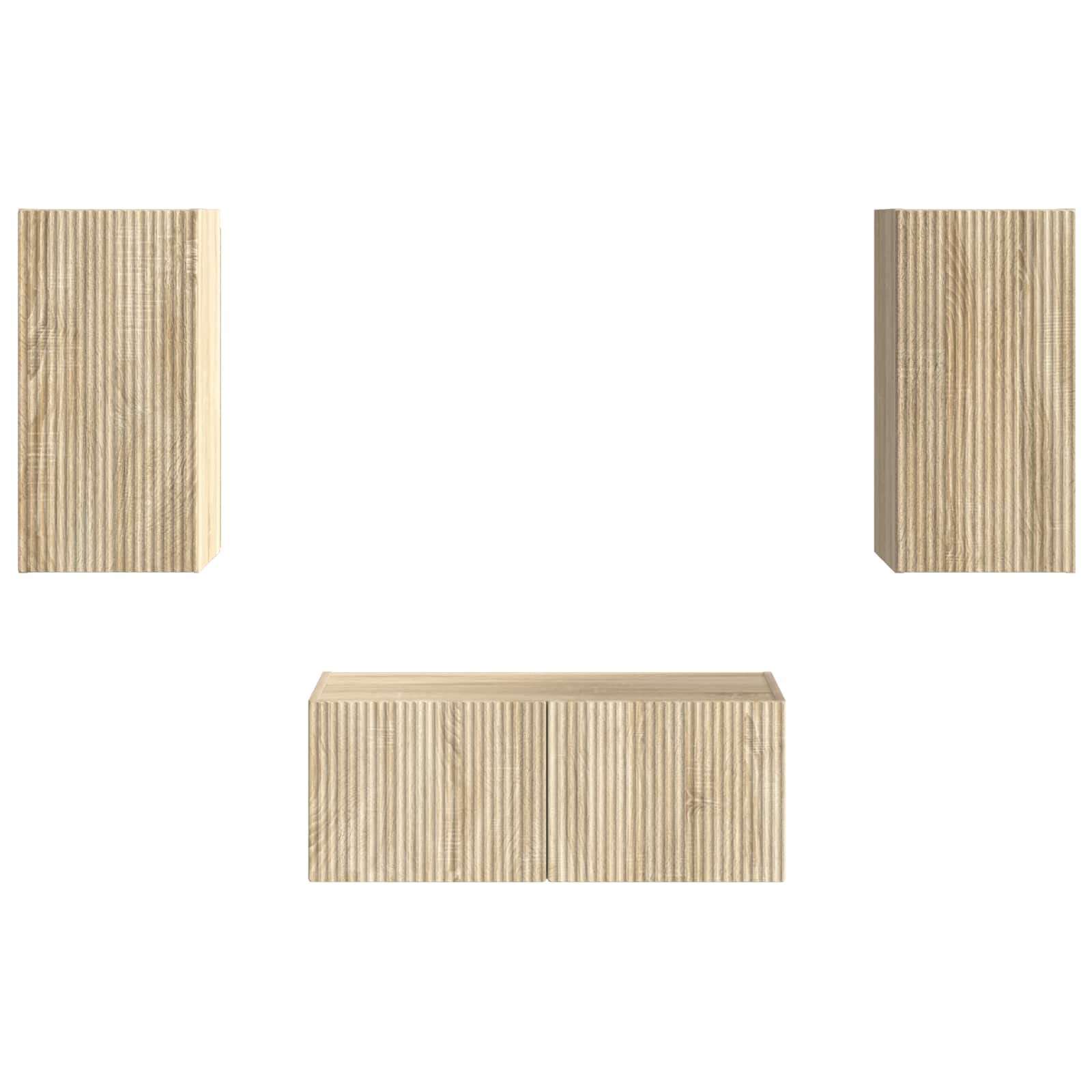 TV-Schrankset Wandmontiert 6 pcs Sonoma-Eiche Holzwerkstoff
