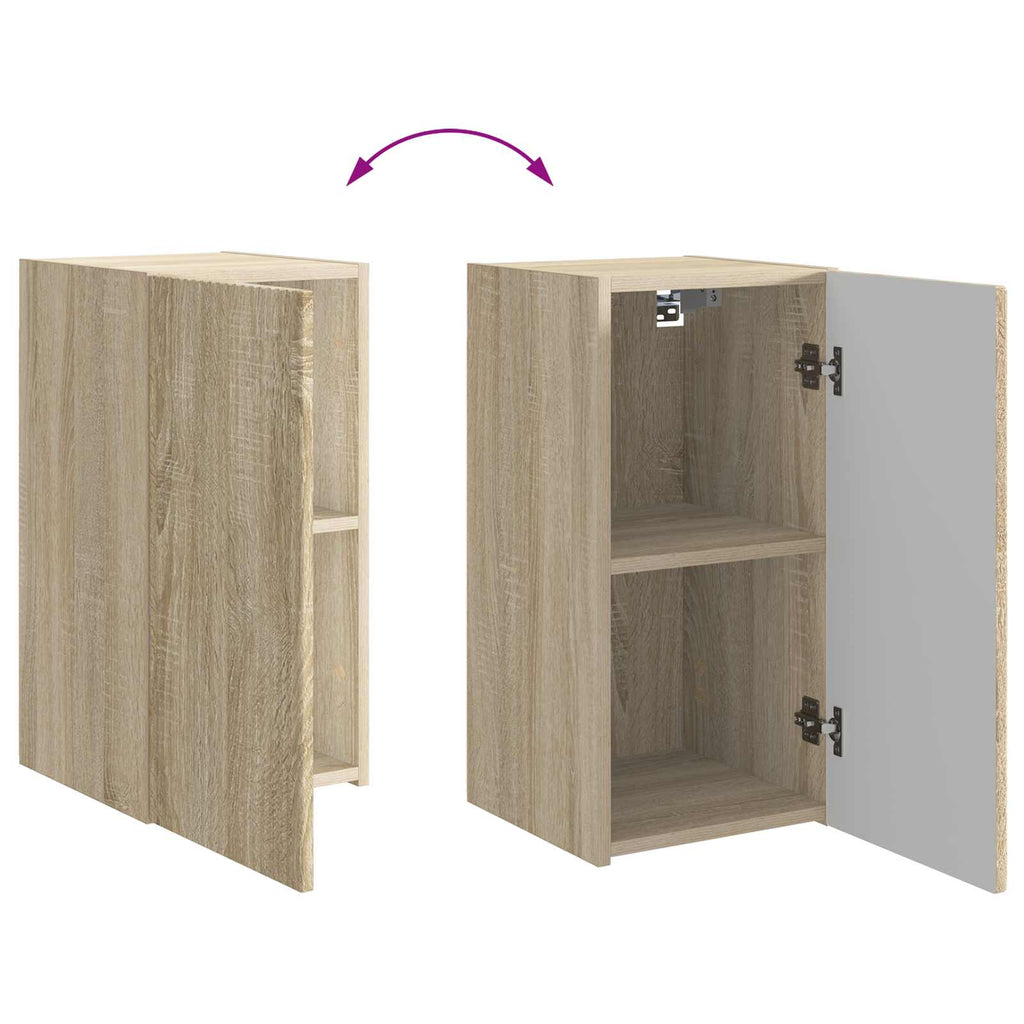 TV-Schrankset Wandmontiert 6 pcs Sonoma-Eiche Holzwerkstoff