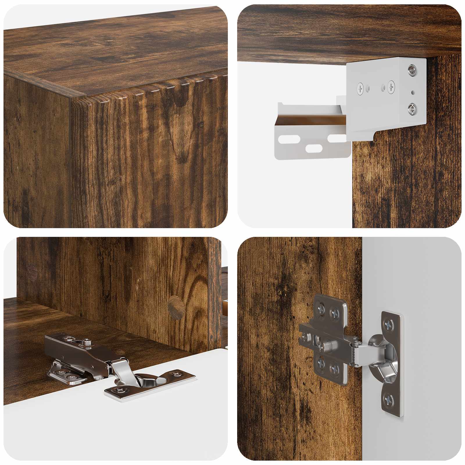 TV-Schrankset 6 pcs Geräucherte Eiche Holzwerkstoff