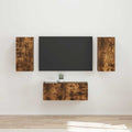 TV-Schrankset 6 pcs Geräucherte Eiche Holzwerkstoff