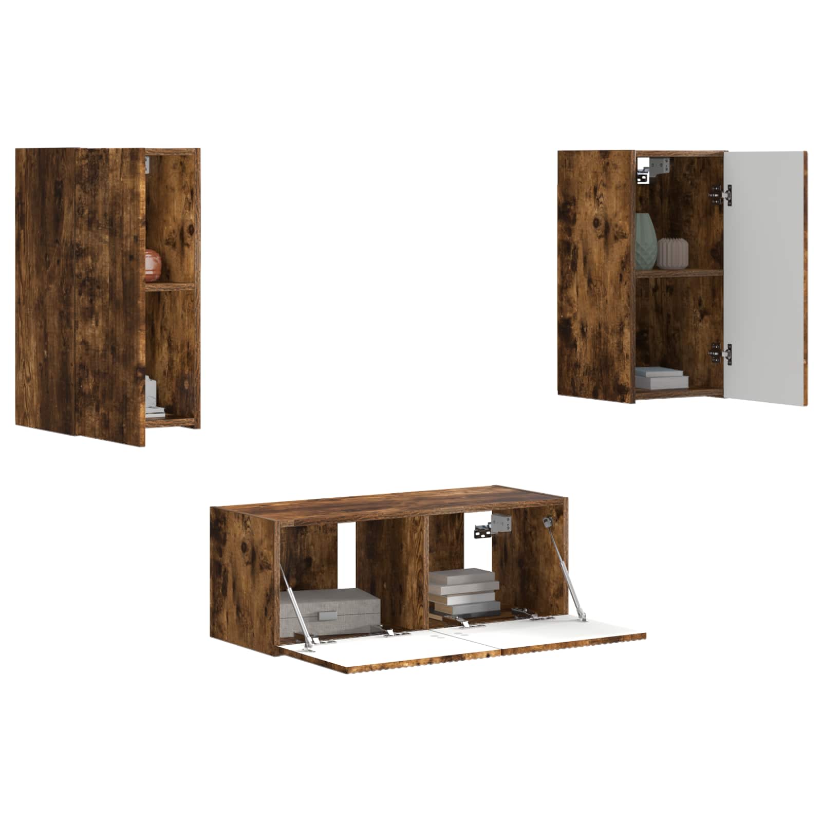 TV-Schrankset 6 pcs Geräucherte Eiche Holzwerkstoff