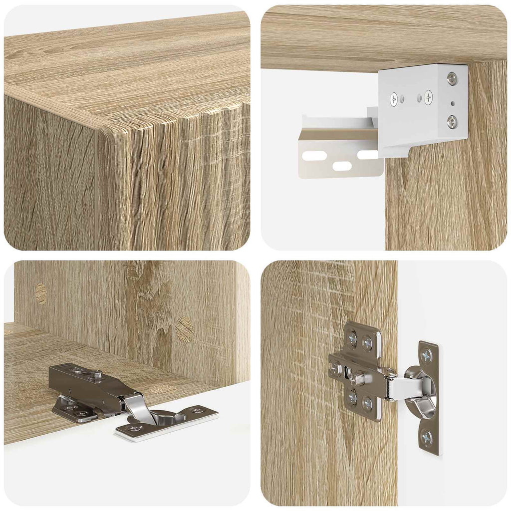 TV-Schrankset Wandmontiert 5 pcs Sonoma-Eiche Holzwerkstoff