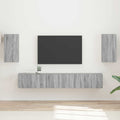 TV-Schrankset Wandmontiert 5 pcs Graues Sonoma Holzwerkstoff