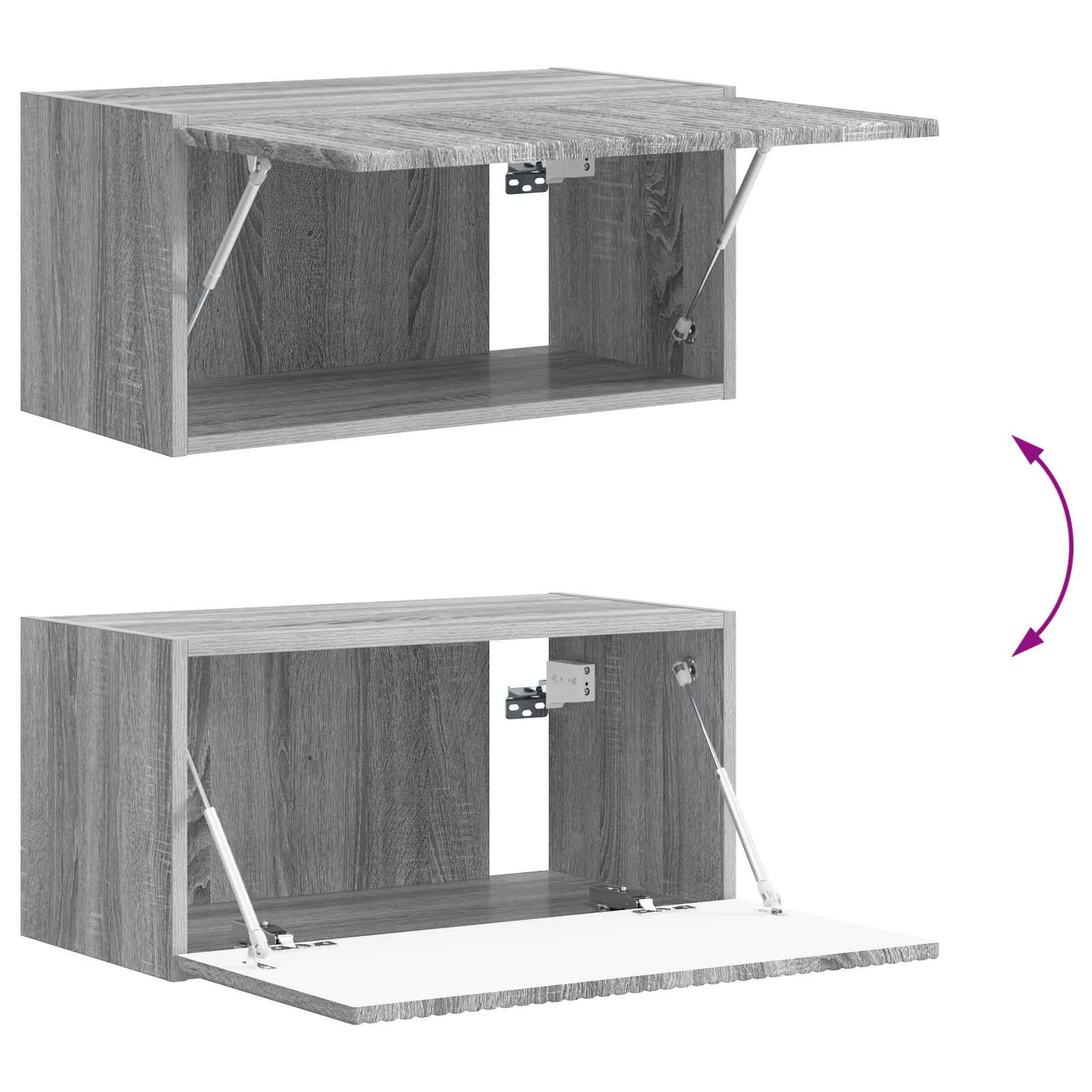 TV-Schrankset Wandmontiert 5 pcs Graues Sonoma Holzwerkstoff