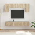 TV-Schrankset Wandmontiert 4 pcs Sonoma-Eiche Holzwerkstoff