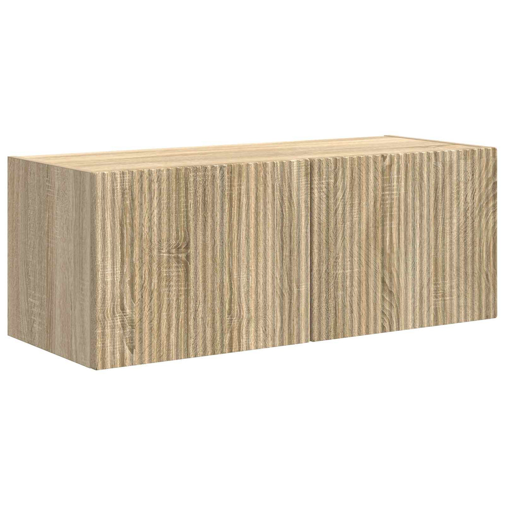 TV-Schrankset Wandmontiert 4 pcs Sonoma-Eiche Holzwerkstoff