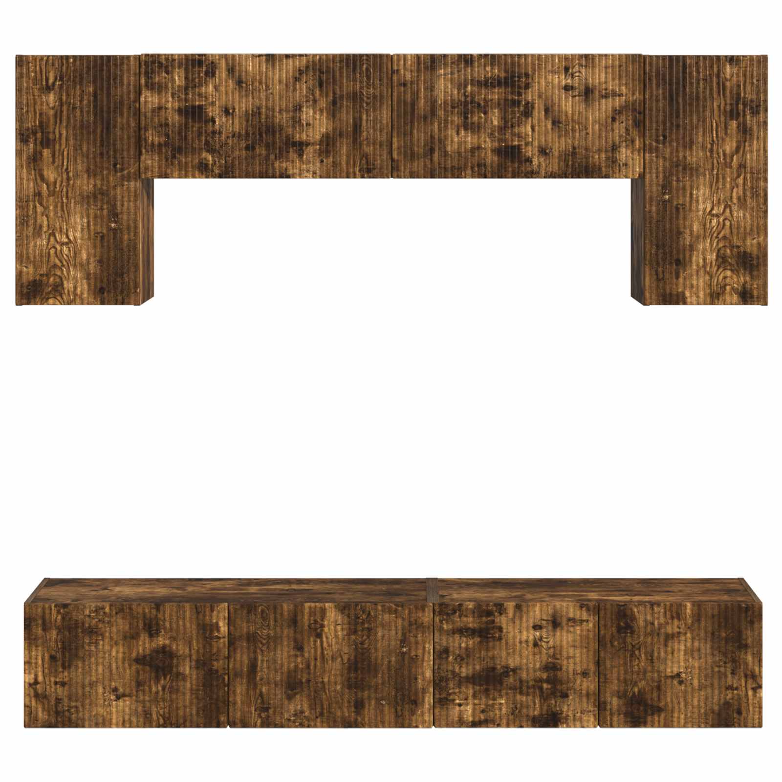 TV-Schrankset 4 pcs Geräucherte Eiche Holzwerkstoff