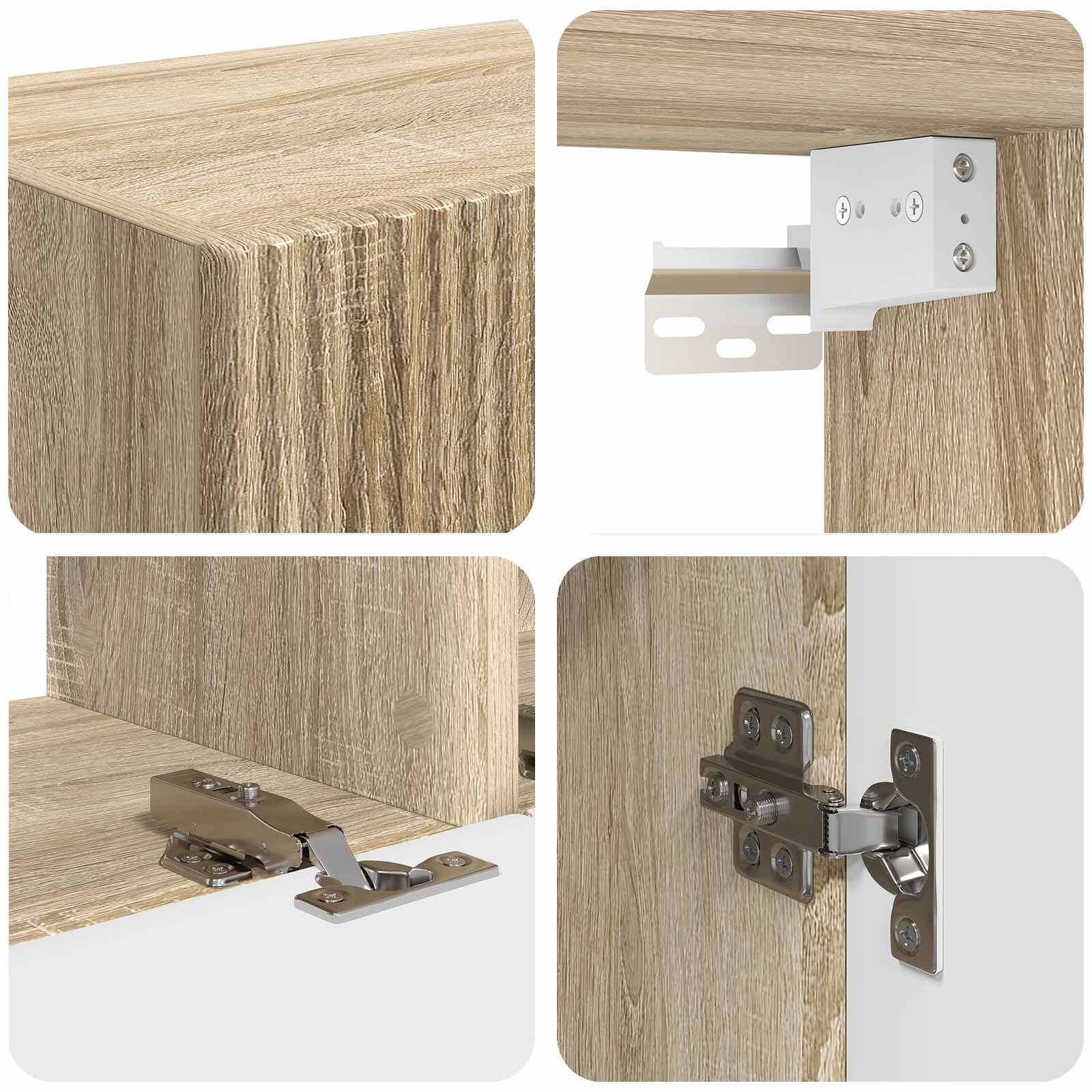 TV-Schrankset Wandmontiert 5 pcs Sonoma-Eiche Holzwerkstoff